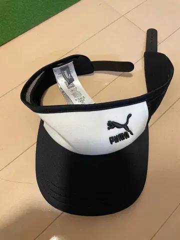 PUMA 골프 선바이저 화이트/블랙