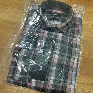 BOSS 슬림핏 체크 셔츠