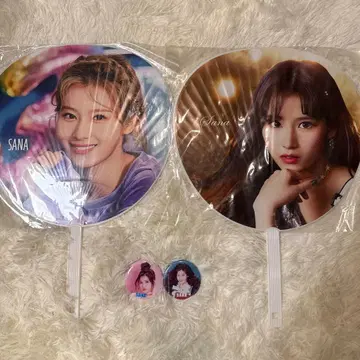 TWICE 사나 부채 캔뱃지 세트
