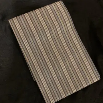 하카타 직조 순수 실크 스트라이프 리버서블 반폭 오비