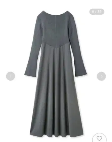 플레어 스커트 콤비 니트 원피스