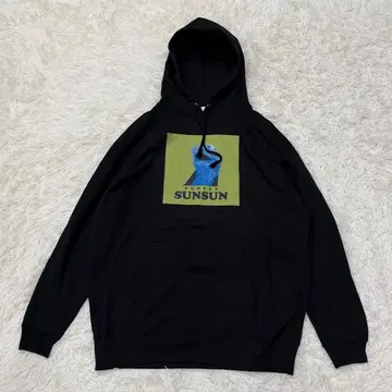 1735 퍼펫 스 풀오버 후드티 XXL 블랙