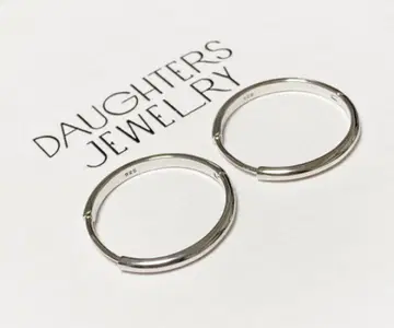 [ 미사용 ] 도터스 주얼리 Skin hoop large 후프 귀걸이