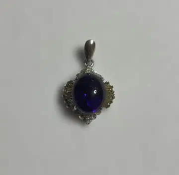 자수정 카보숑 펜던트 탑 실버