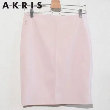 [ AKRIS ] 핑크 화이트 타이트 스커트