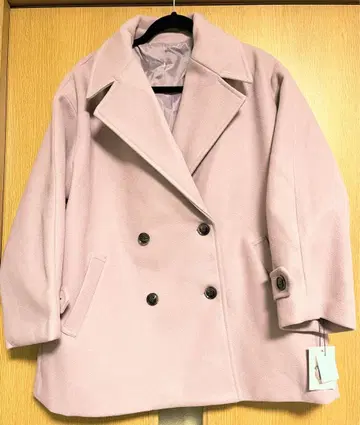 GRL 핑크 더블 브레스트 코트