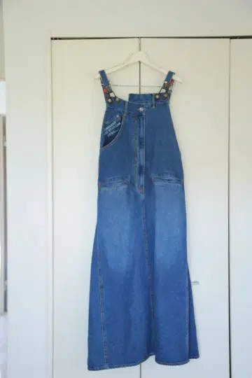 빈티지샵 구매 페인트 데님 원피스