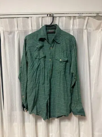 마티앤선즈 그린 체크 셔츠