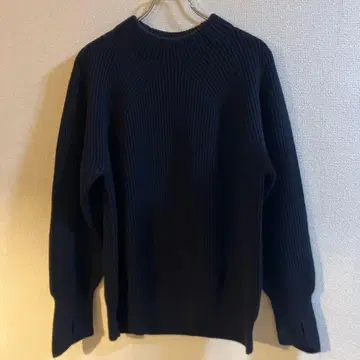 [ BATONER ] 크루넥 니트 네이비