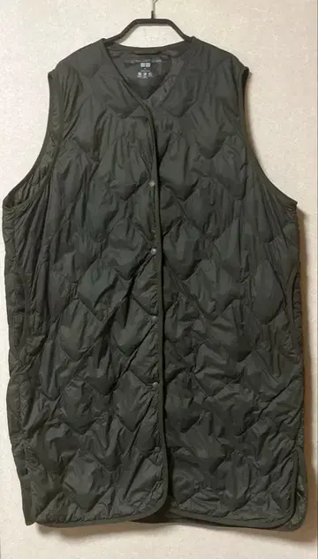 UNIQLO 울트라 라이트 다운 롱 베스트 카키 XL