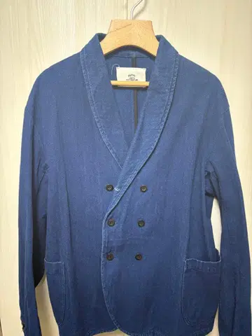 OUTIL 헤링본 인디고 자켓