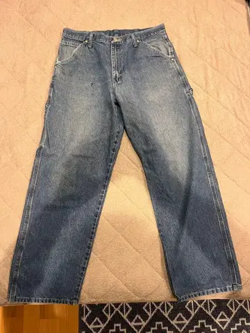 Wrangler 블루 데님 와이드 레그