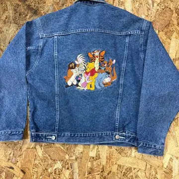 90's 디즈니 데님 자켓 자수 레어템