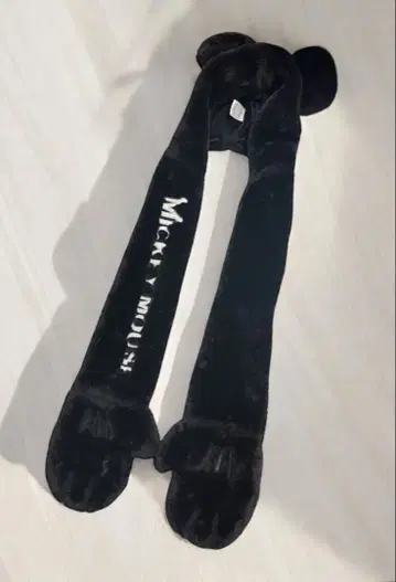 디즈니 미키 퍼 머플러 팬캡 블랙 장갑