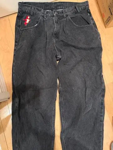 baglady 블랙 데님 팬츠