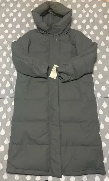 롱 다운 코트 M 스모키 그린