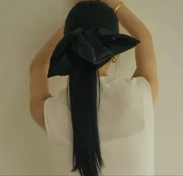 anuans 아뉴앙스 빈티지 새틴 스퀘어 스크런치