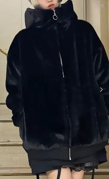 DARRDY 오버 사이즈 인조 모피 블루종 지뢰 양산