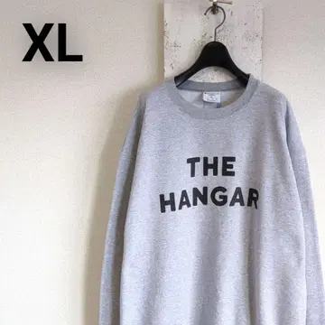 구제 Champion 에코 맨투맨 그레이 THE HANGAR 기업 로고