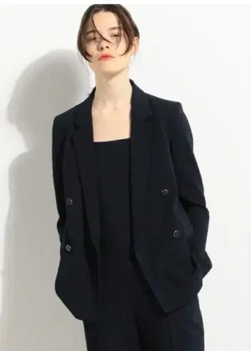 BACCA 시어서커 더블 자켓 네이비