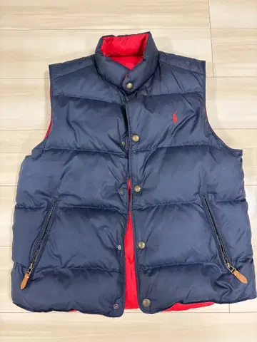 POLO 랄프 로렌 리버서블 다운 베스트 네이비/레드 M 사이즈