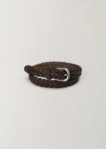 OHOTORO 메쉬 레더 벨트 브라운