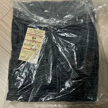 MUJI 신사 시지라 직조 진베이 사쿠에이 네이비 L 사이즈 무인양품