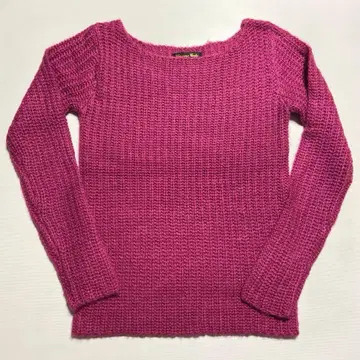 GLAMOROUS GARDEN 긴팔 니트 로우게이지 니트 핑크