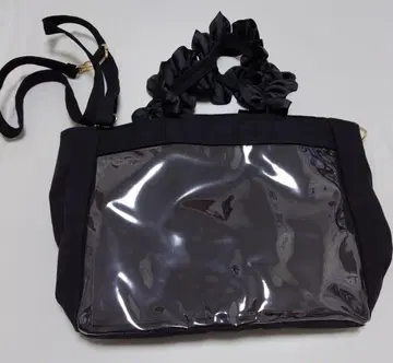 자카마트 이타백 이타백 프릴 토트백 A4 블랙