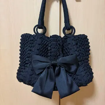 [ 새상품급 ] TO BE CHIC 백 핸드백 리본 블랙