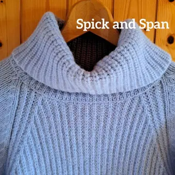 스픽 앤 스팬 골지 빅 터틀 로우 게이지 스웨터 넉넉한