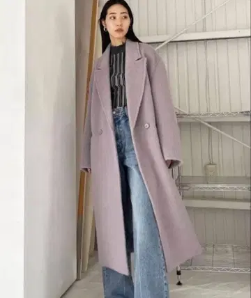 EMODA 루즈 오버코트 퍼플