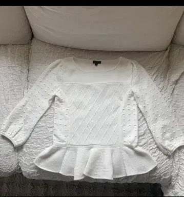 [ TOCCA ] 화이트 7부 소매 니트 F