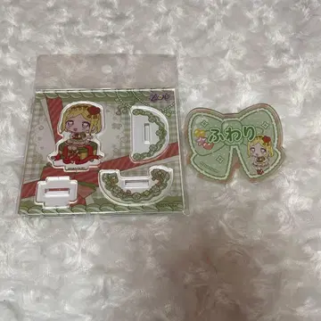 캐러핀 유라유라 아크릴 스탠드 네임 배지 미도리카제 후와리 프리파라