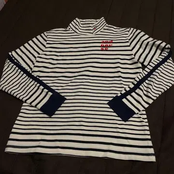 스트라이프 하이넥 셔츠 여성용