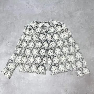 s3220 마담칼로 노카라 자켓 자수 어깨 패드 포함 겉옷 레트로