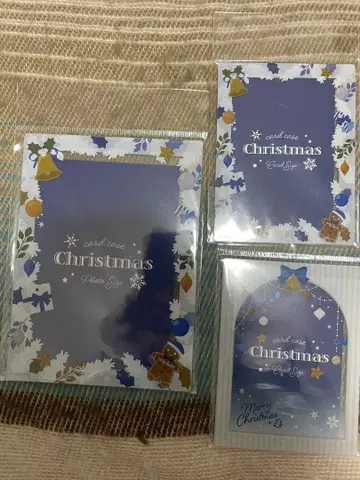 FUKUYA 경질 카드 케이스 크리스마스 리스 화이트 오너먼트