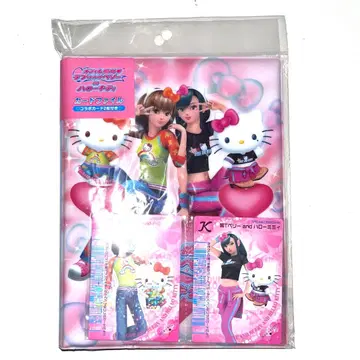 오샤레 마녀 러브 and 베리 헬로키티 카드 파일 산리오 헤이세이 여아
