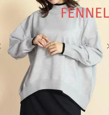 스콧 클럽 계열 FENNEL 세미 하이넥 와이드 니트