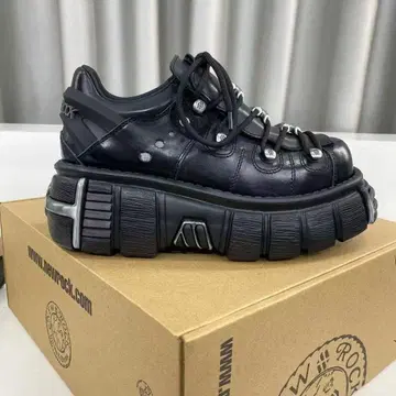 New Rock 블랙 스니커즈 통굽 41