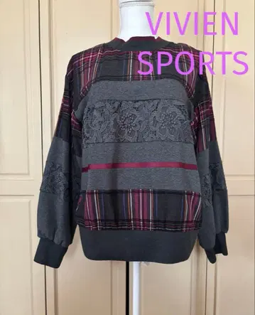 VIVIEN SPORTS 레이스&테이프 사용 티셔츠