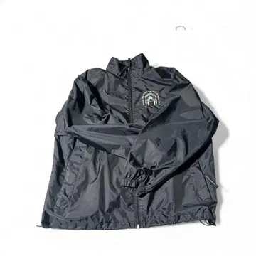 블랙 나일론 자켓 풀 집업 스트릿 y2k