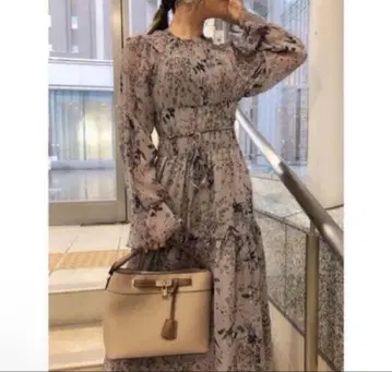 Snidel 시어 프린트 플리츠 원피스 1