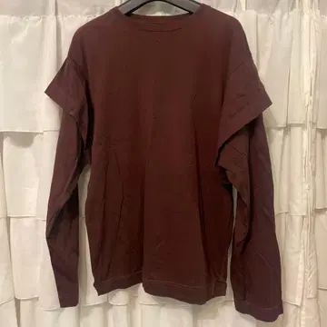 FUMITRA UCHIDA 브라운 긴팔 T셔츠 S