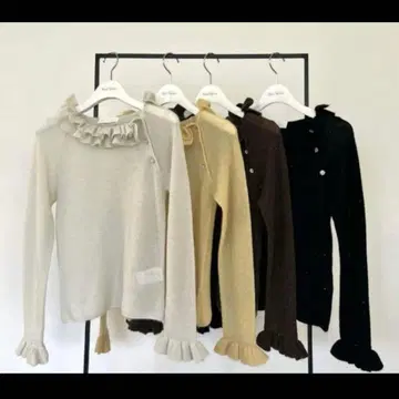 twinkle mohair frill knit 로지몬스터