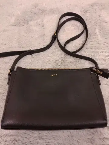 [ 미사용 새상품 agnes b. ] 에네스베 블랙 소가죽 숄더백