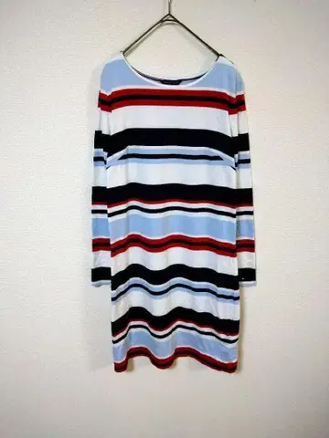 타미힐피거 원피스 여성용 S 보더 무늬 면 레이온