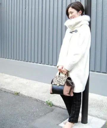 ESTNATION bis 더플 스타일 퍼 롱 코트 38 정가 50760