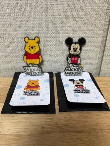 디즈니 캐릭터 스탠딩 마그넷 배지 미키 푸우