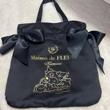 Maison de FLEUR 쿠로미 리본 포함 토트백